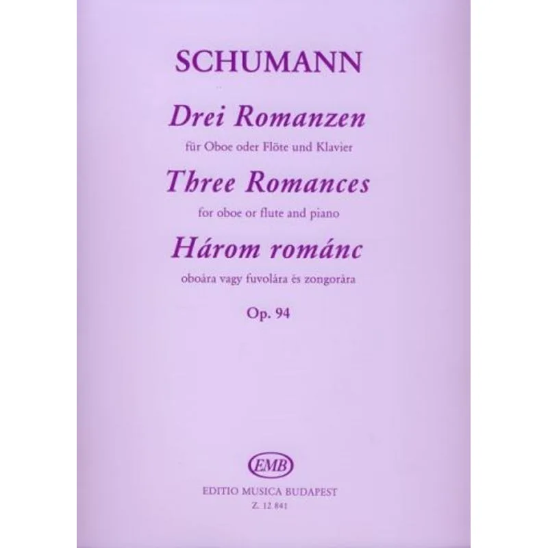 Editio Musica Budapest Three Romances op. 94