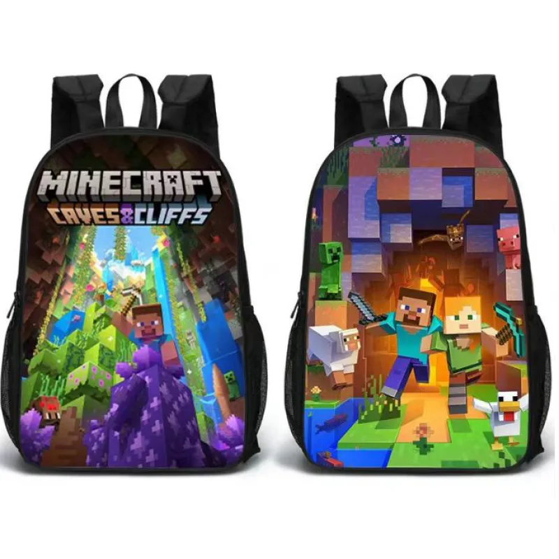 Kono Obojstranný študentský ruksak s potlačami Minecraft vzor 3