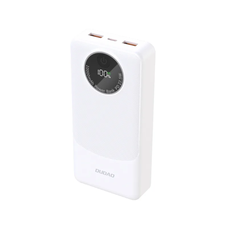 Dudao K12Pro Power Bank 22,5W PD 20000mAh USB-A, USB-C – biela