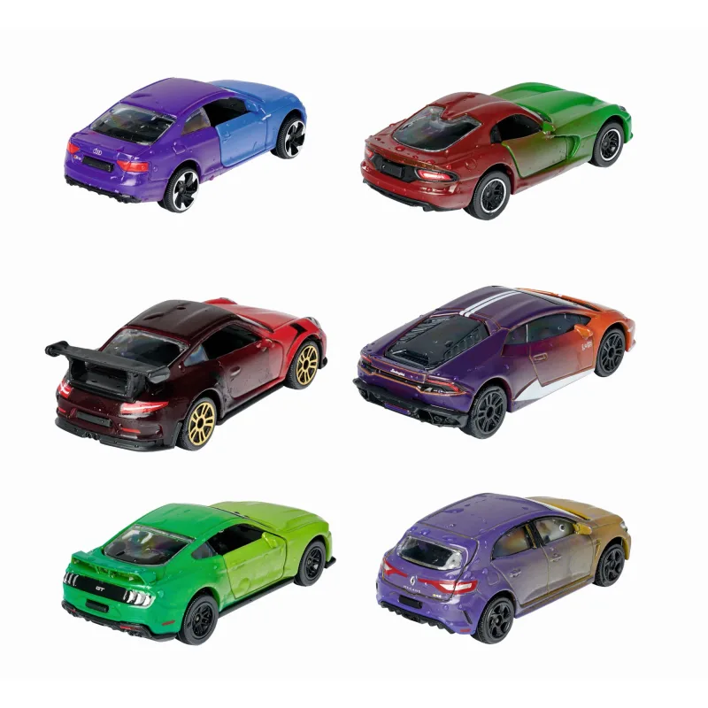Majorette Car Color Changers, 6 druhov