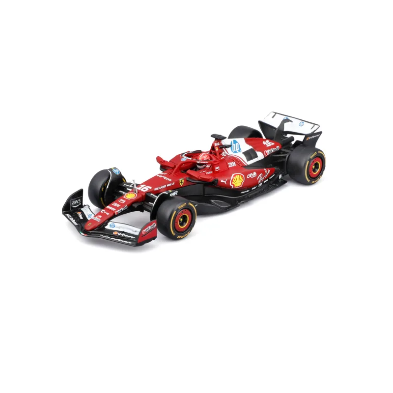 Bburago - RACE F1 v dekoratívnom boxe, Ferrari SF-25 (2025), #16 Charles Leclerc, 1:43