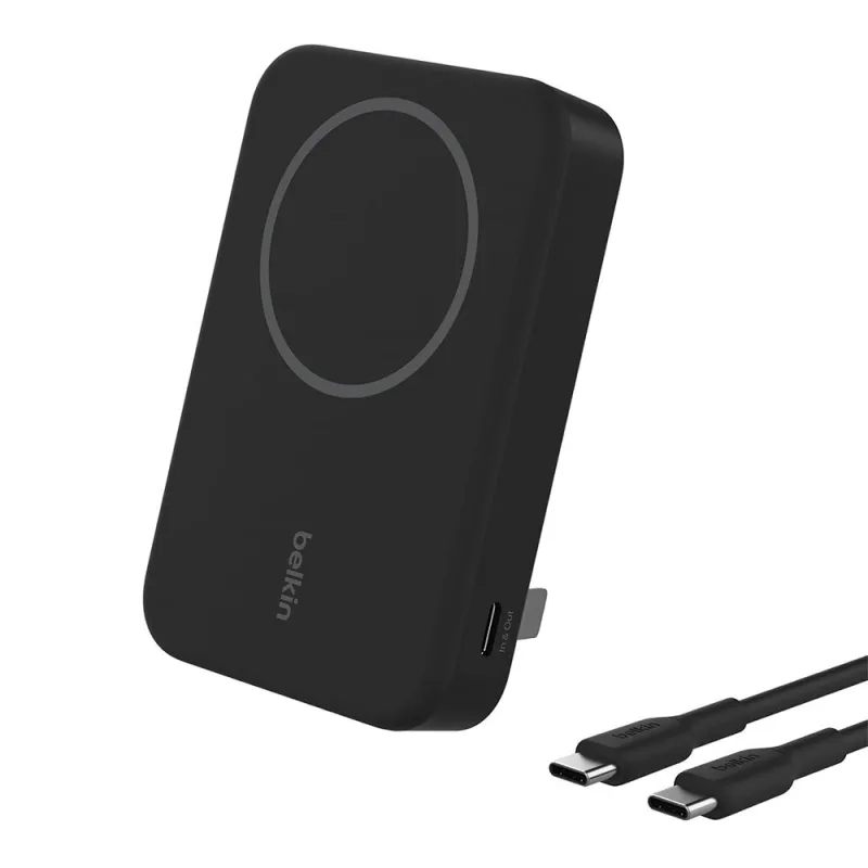 Belkin Boost Charge Pro Magnetic Power Bank with Qi2 10K + Stand - Black…