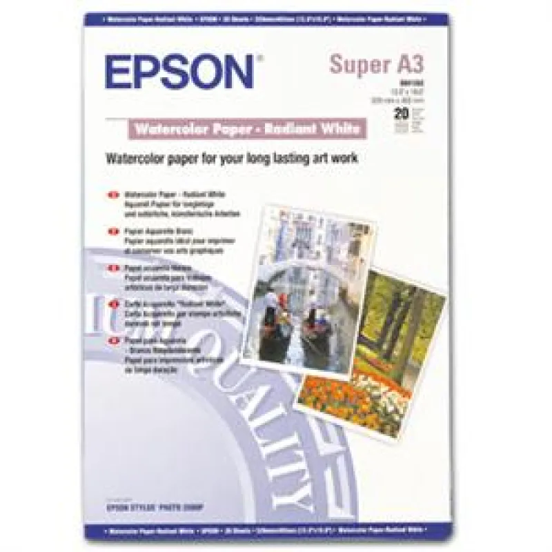 EPSON A3+ Watercolor Paper Radiant White (20listů) C13S041352