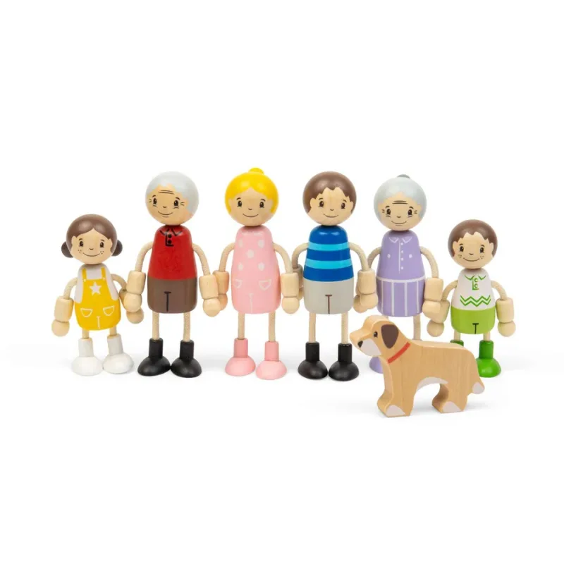 Bigjigs Toys Bigjigs Toys Sada bábik do domčeka Rodina