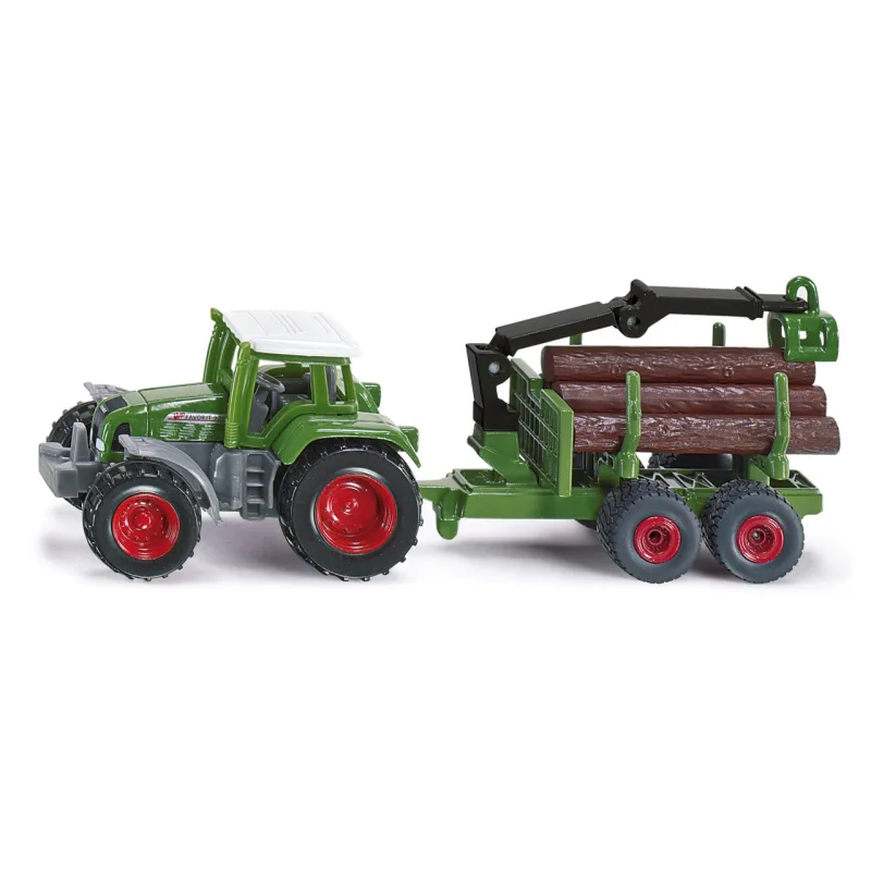 SIKU 1645 Blister - Traktor s prívesom na guľatinu