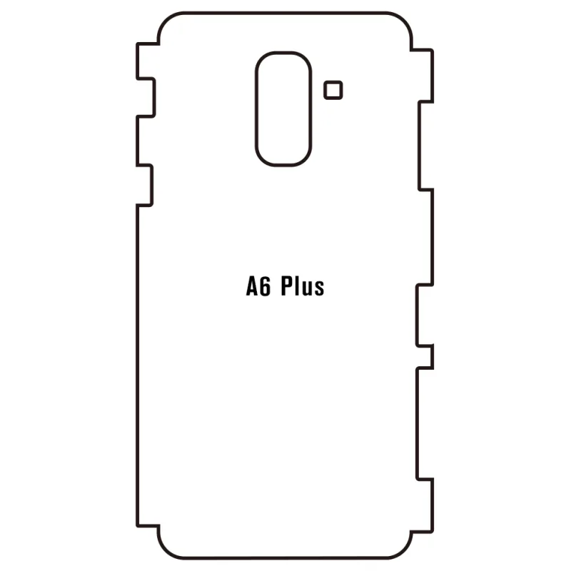 Sunshine Samsung A6 Plus 2018 Zadná Hydrogél ochranná fólia Strih: Zadná časť a rám 5, Typ fólie: Matná