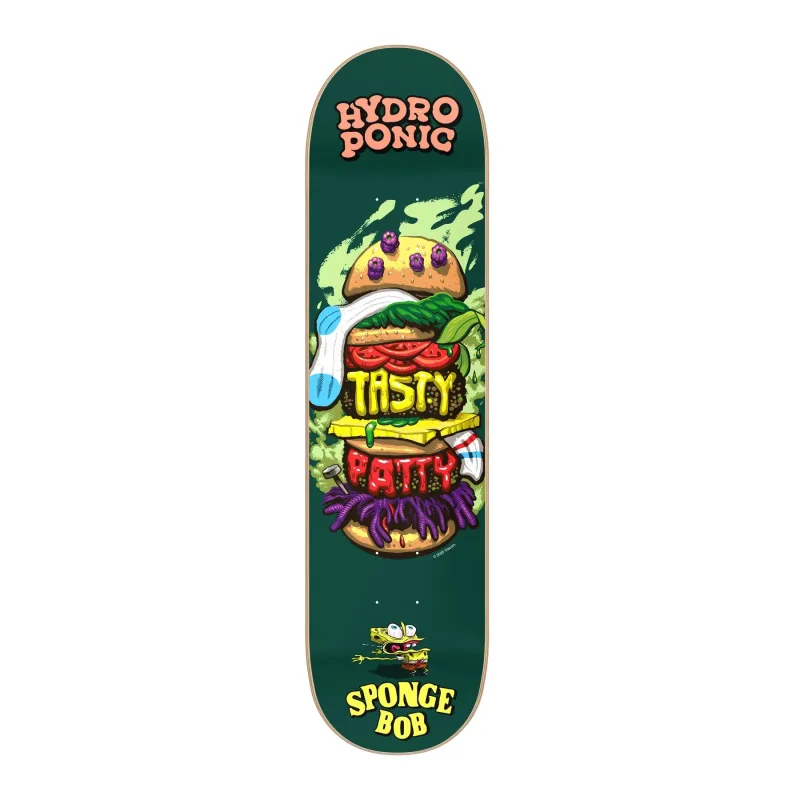 Hydroponic X Spongebob Burger Skate Doska (8"|Zelená)