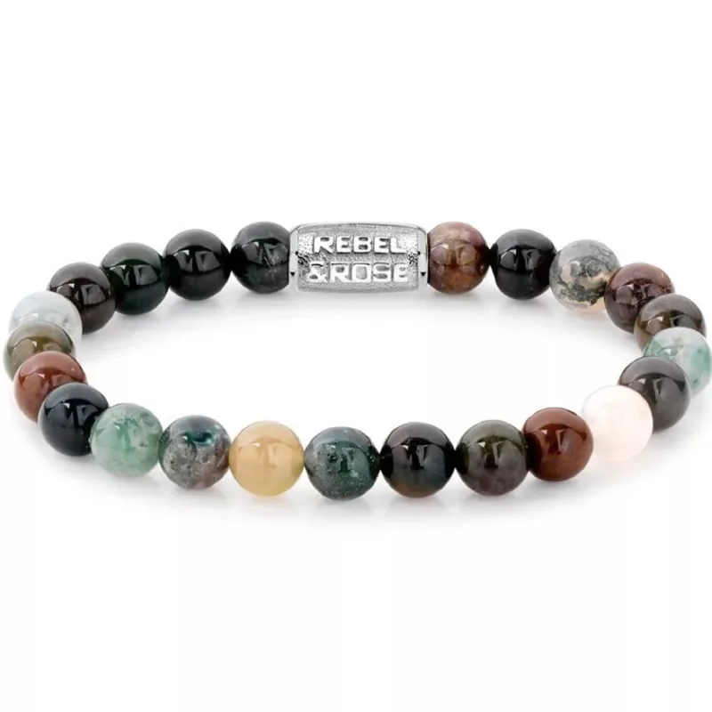 Rebel & Rose unisex náramok Indian Summer 8 mm RR-80049-S-L