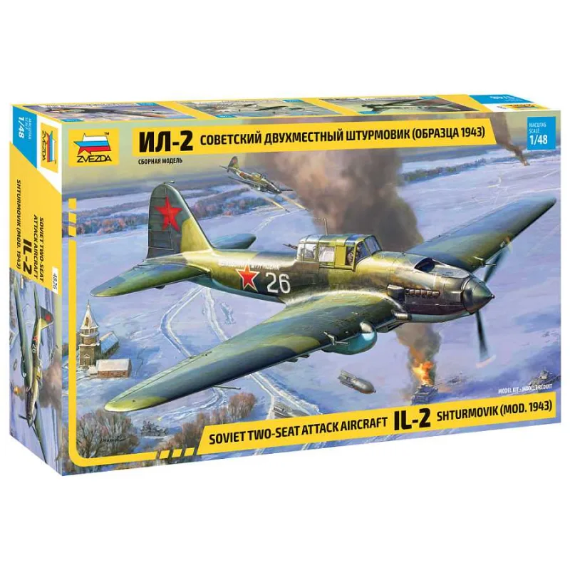 Zvezda Model Kit lietadlo 4826 - IL-2 Stormovik mod.1943 (1:48)