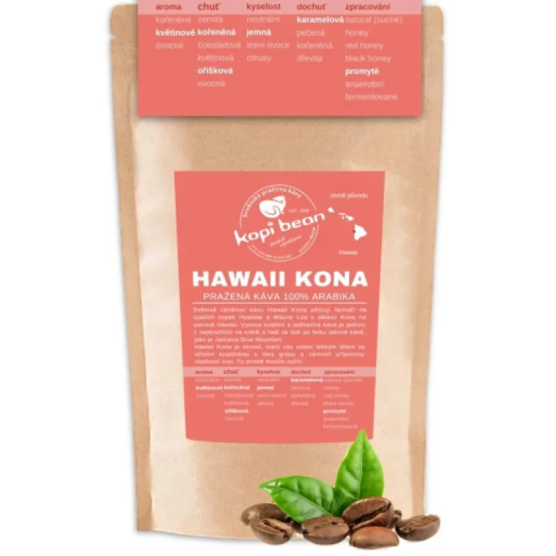 Hawaii Kona Extra Fancy Arabika 50g, Zpracování Domácí espresso