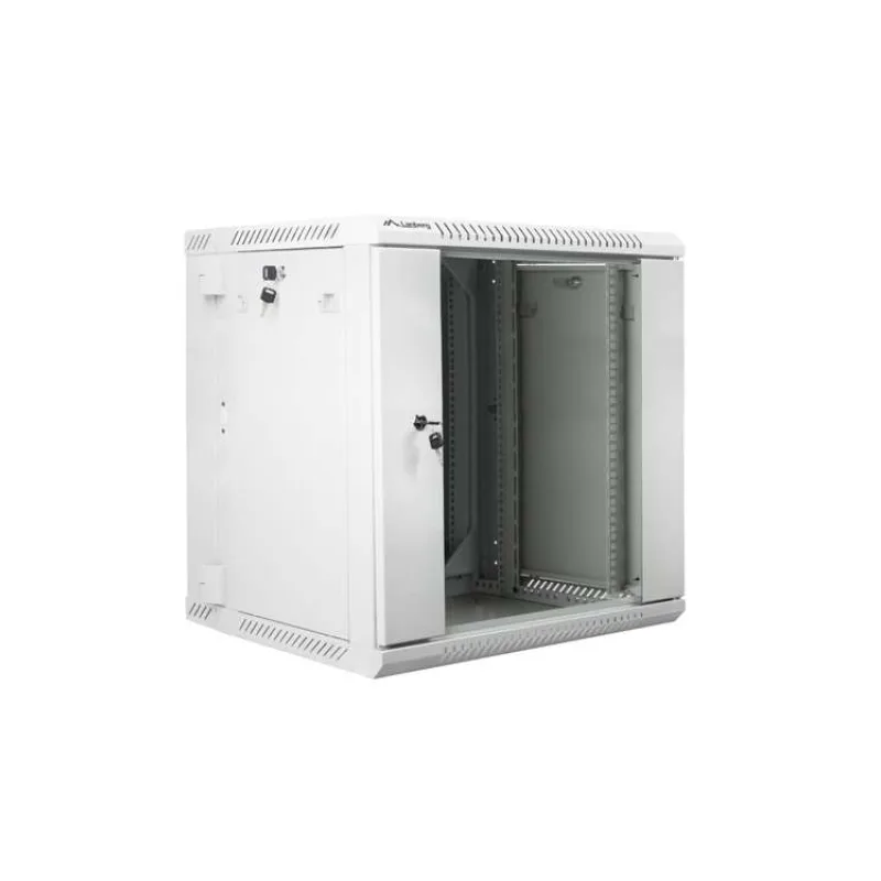 LANBERG RACKOVÁ SKRIŇA 19" DVOJDIELNA NÁSTENNÁ 12U/600X600 (FLAT PACK) ŠEDÁ (WF02-6612-10S)