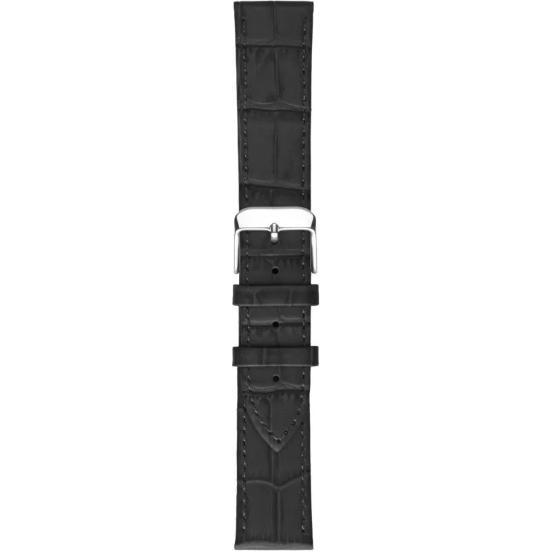 Kožený remienok na hodinky 22 mm čierny A-NIS AK1304.01-22