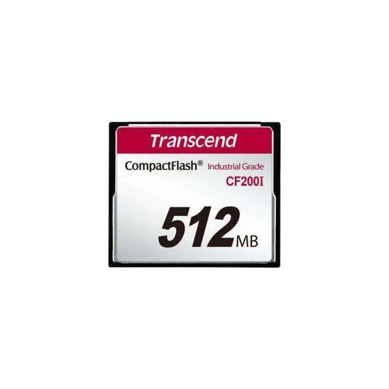 Transcend 512MB INDUSTRIAL TEMP CF200I CF CARD, paměťová karta (SLC) (TS512MCF200I)