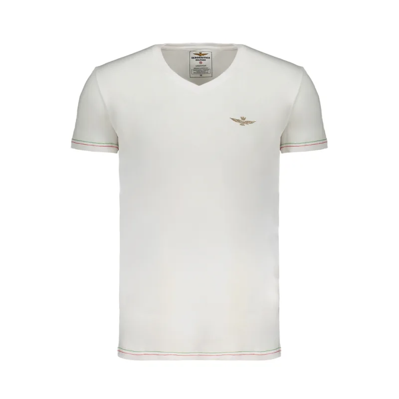 Pánske Tričko s krátkym rukávom AERONAUTICA MILITARE - Biela Farba: Biela, Veľkosť: 2XL