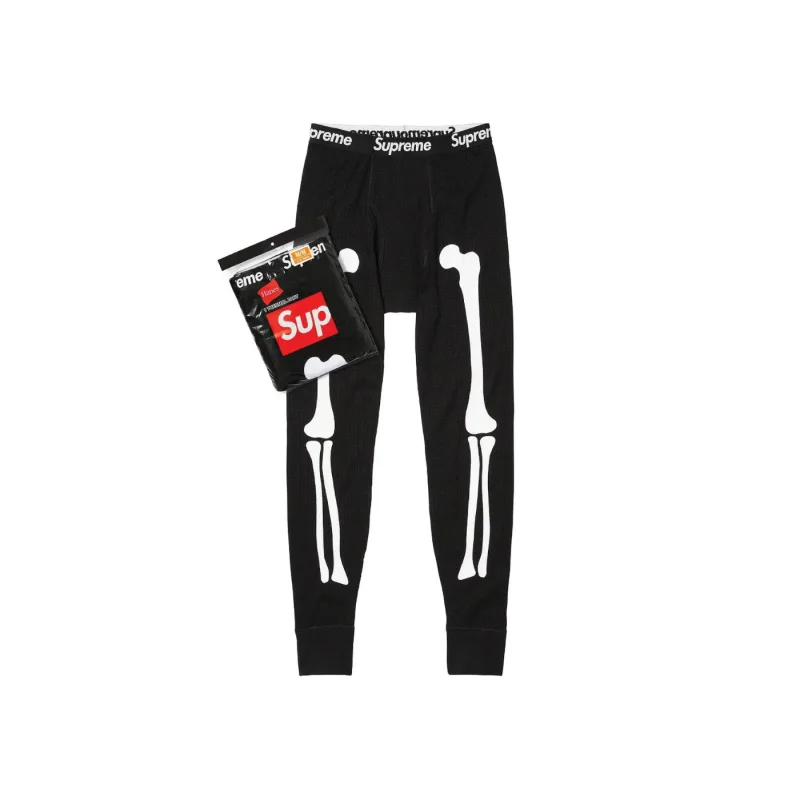 Supreme Hanes Bones Thermal Pants (1 Pack) Black - XL