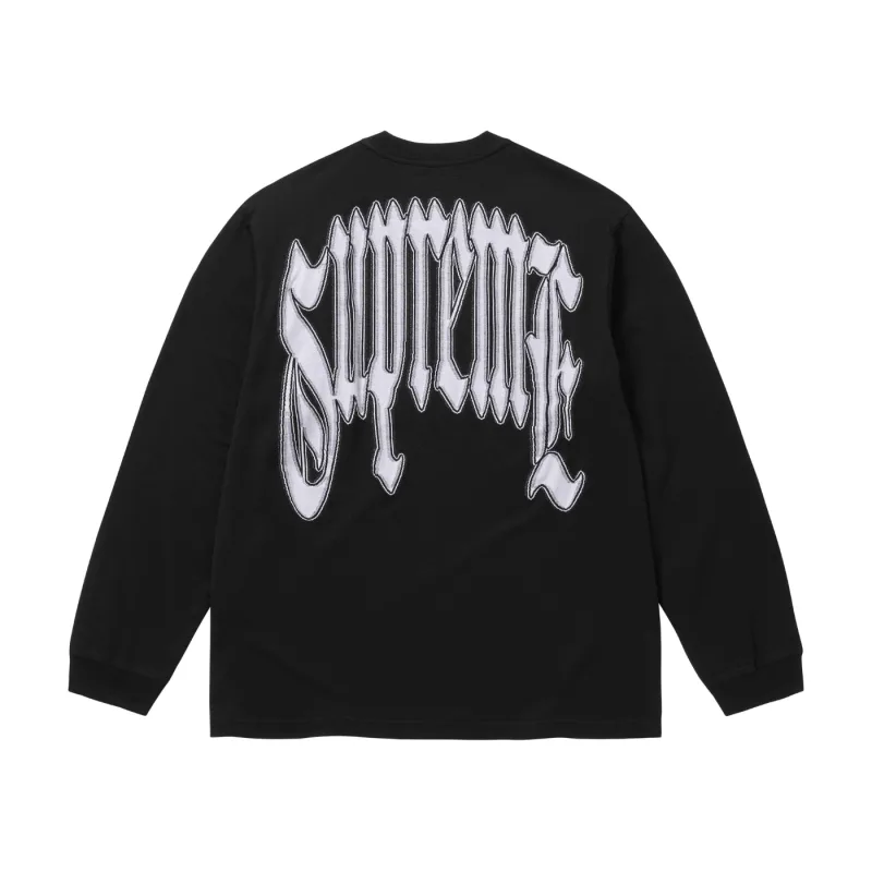 Supreme Intarsia Long-Sleeve Top Tee Black - L