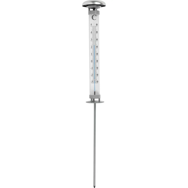 Záhradný teplomer Strend Pro TMSH-149 Earth, solárny, LED, sivý