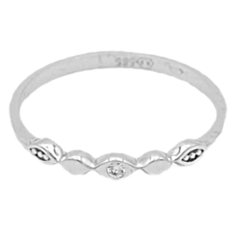 Zlatý prsteň z bieleho zlata so zirkónmi ADANITO BRR1309S, 51, 0.79 g