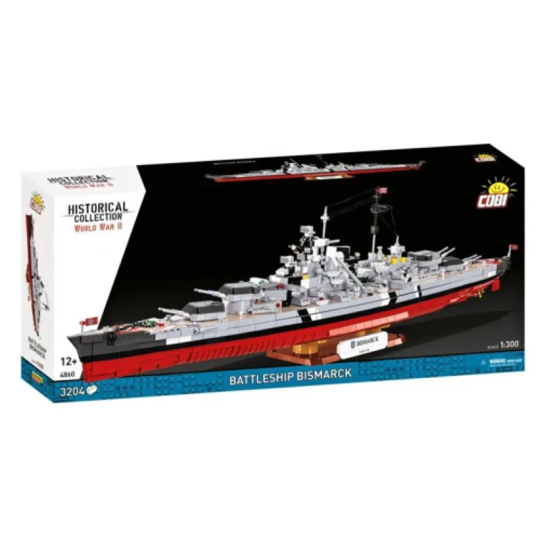 Cobi 4860 II WW Battleship Bismarck, 1:300, 3204 kostek