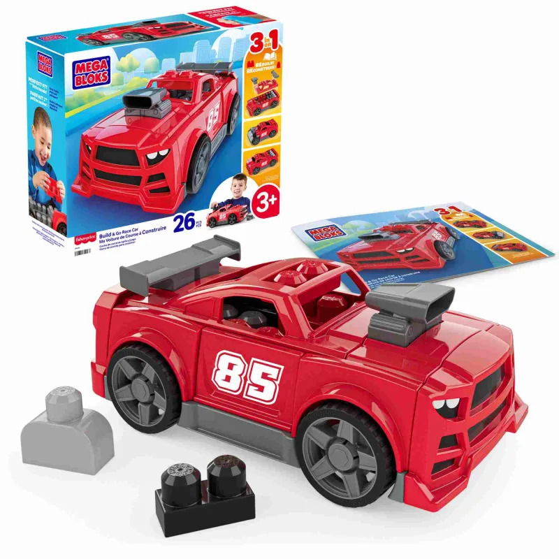 Mattel MEGA BLOKS STAVEBNICA PRETEKÁRSKE AUTO 3 V 1