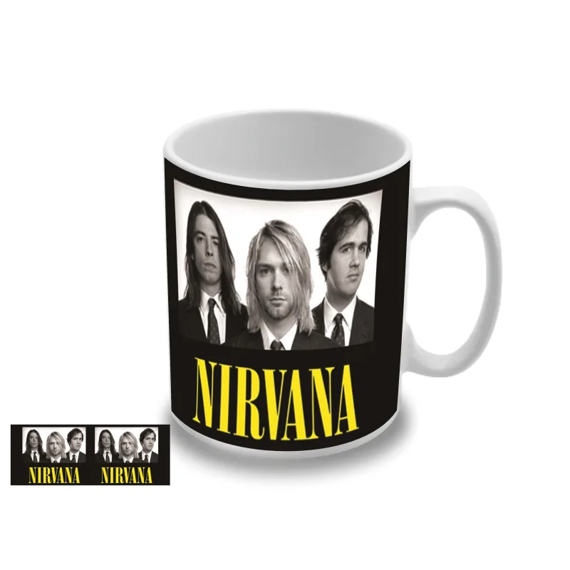 Nirvana - Yellow Logo and Photo (hrnček)