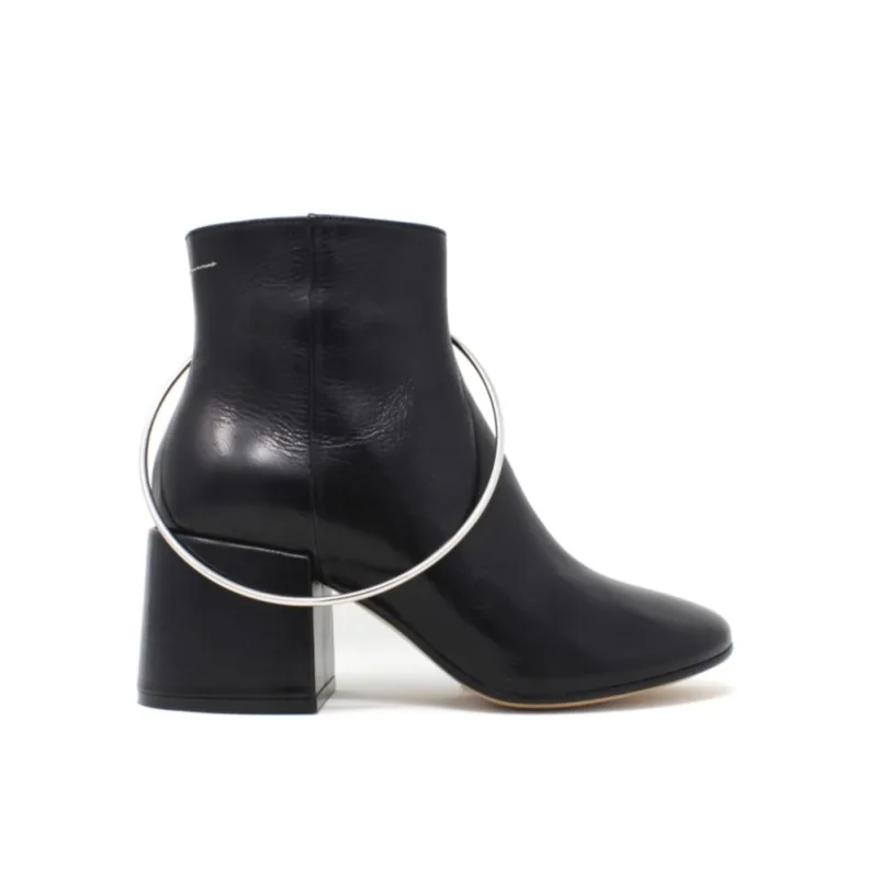 MM6 Maison Margiela Ankle Boots With Ring Black (Women's) - 37