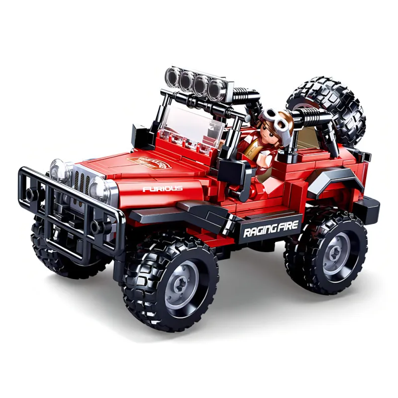 Sluban Sluban Model Bricks M38-B0816 Off Road Červený 4x4 - poškodený obal