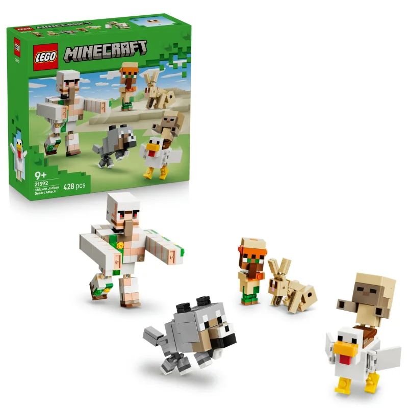 LEGO Minecraft® 21592 Kurací žokej a útok v púšti