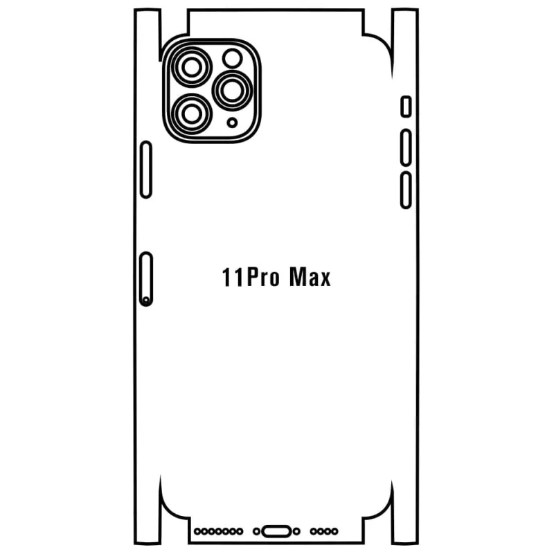 Sunshine iPhone 11 Pro Max Zadná Hydrogél ochranná fólia Strih: Zadná časť a rám 1, Typ fólie: Číra