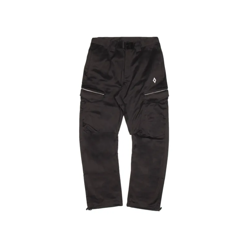 Marcelo Burlon Cross Cargo Cotton Pants Black - S
