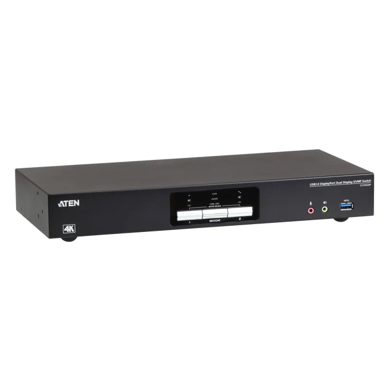 ATEN 2-port USB3.1, 4K, DisplayPort Dual Disp. KVM CS-1942DP