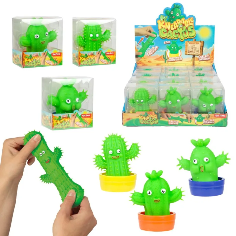 Teddies Kaktus naťahovací antistresový 8 cm 3 druhy v blistri