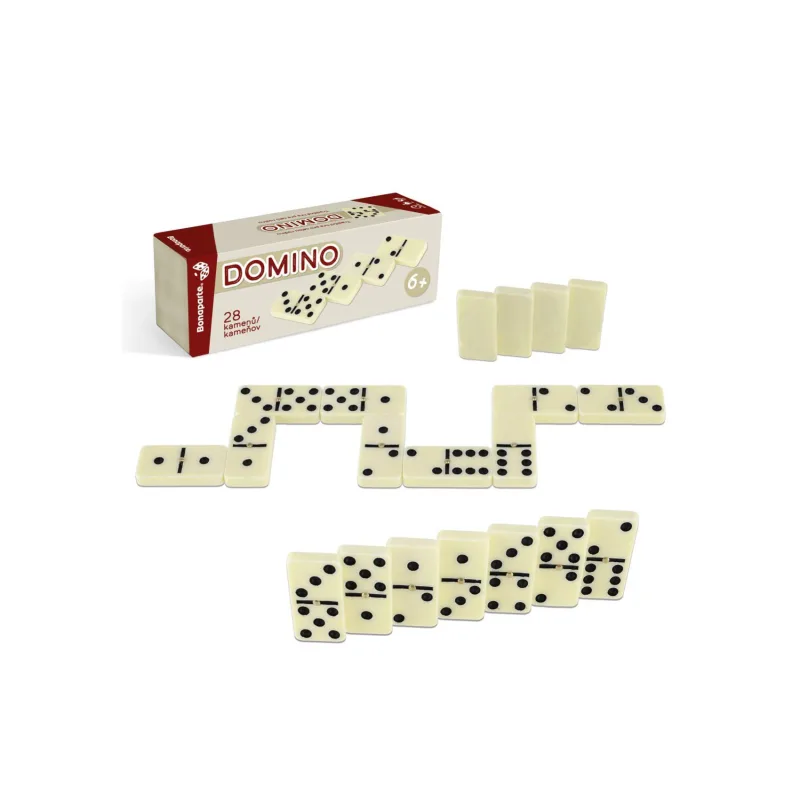 Bonaparte Domino spoločenská hra 28 ks v krabičke 19x5x6,5 cm