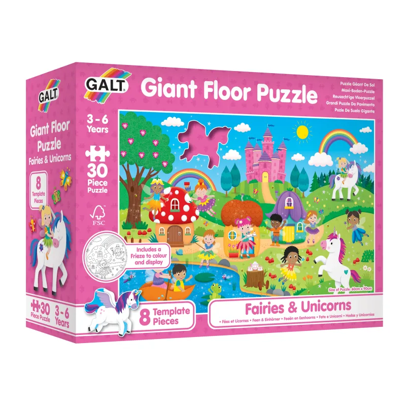Galt Veľké podlahové puzzle - Víly a jednorožce