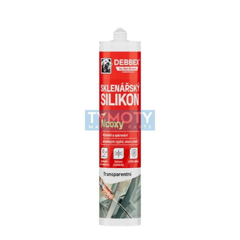 Debbex Sklenársky silikón (ALCOXY) - 280 ml transparentný, kartuše