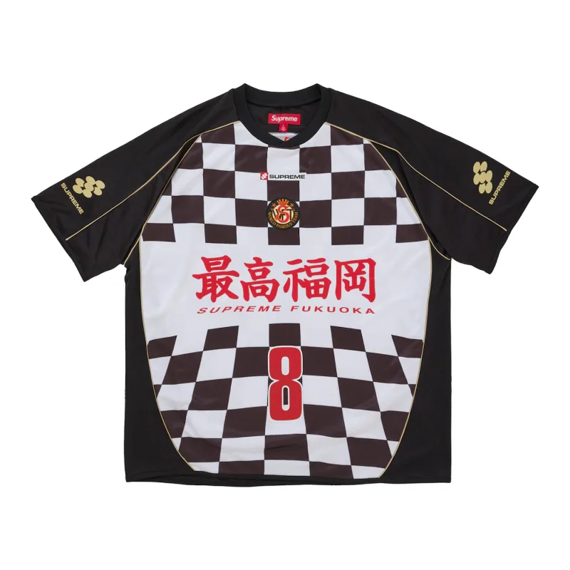 Supreme Checkerboard Soccer Jersey Black - M