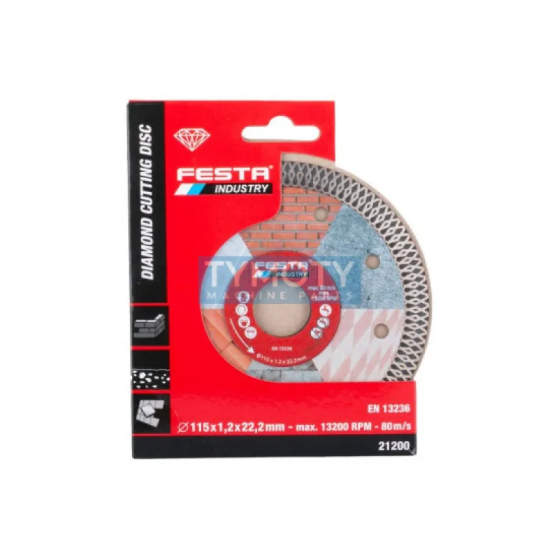 Kotúč diamantový 115x1,2x22,2 mm, FESTA INDUSTRY 21200