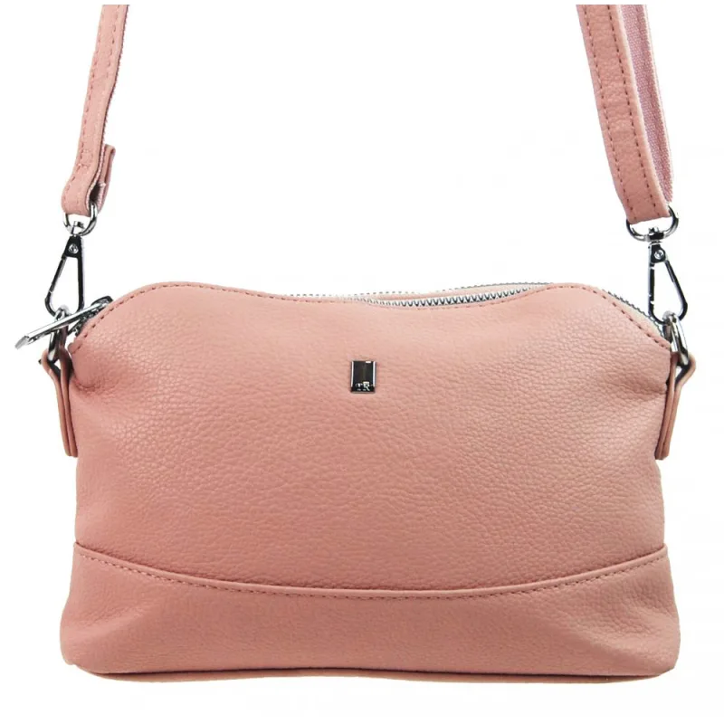 BELLA BELLY Ružová crossbody dámska kabelka s tromi oddielmi 5414-BB
