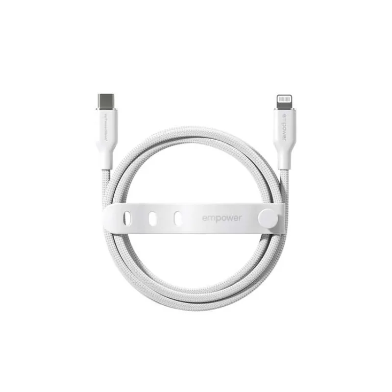 PanzerGlass kábel EMPOWER Racing USB-C/Lightning 1.2m - White (EM41725)