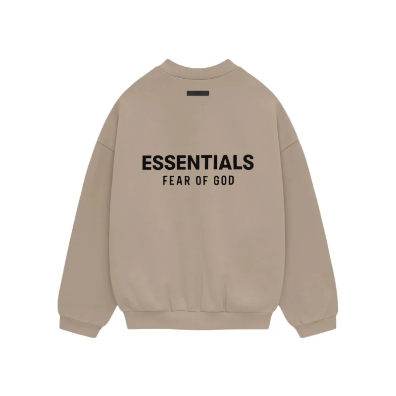 Fear of God Essentials Fleece Crewneck Desert Sand - L