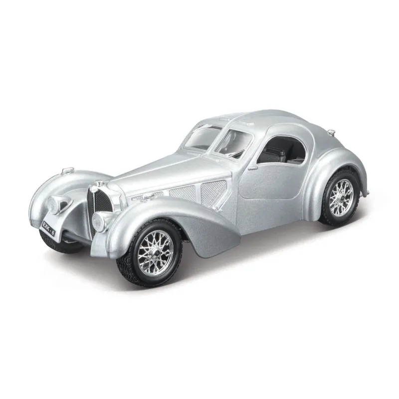 Bburago - Autá HOBBY, Bugatti Atlantic, strieborná, 1:24