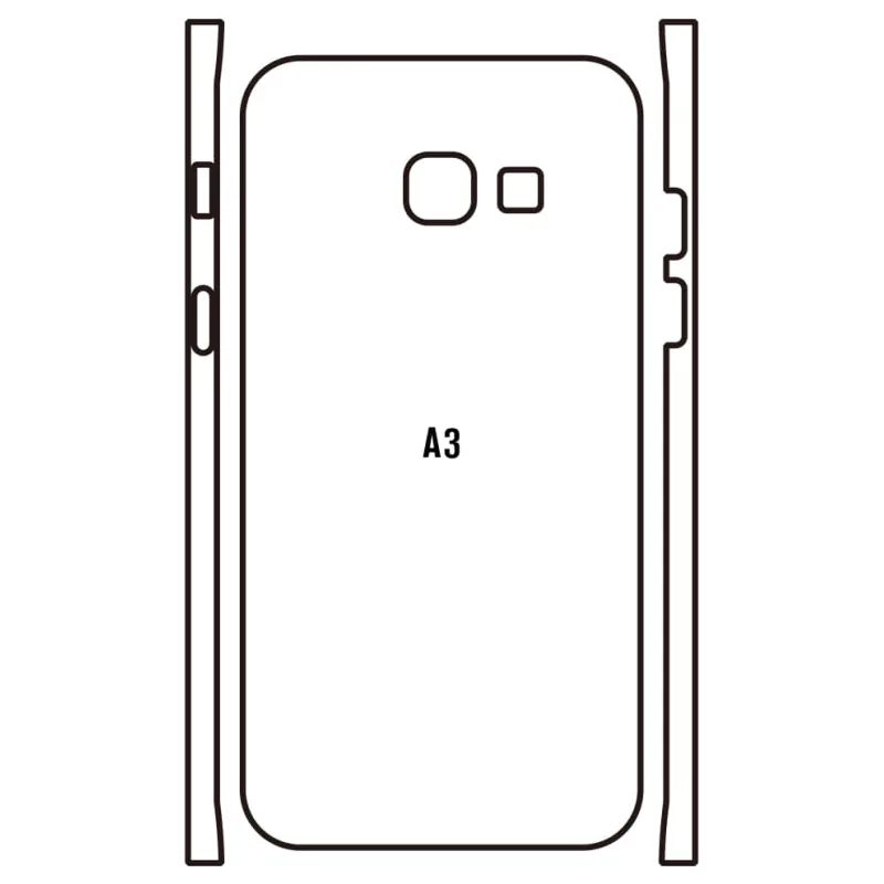 Sunshine Samsung A3 2017 Zadná Hydrogél ochranná fólia Strih: Zadná časť a rám 5, Typ fólie: Matná