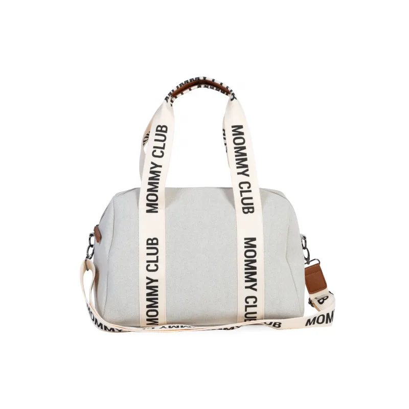 Childhome Prebaľovacia taška Mommy Club Signature Canvas Off White