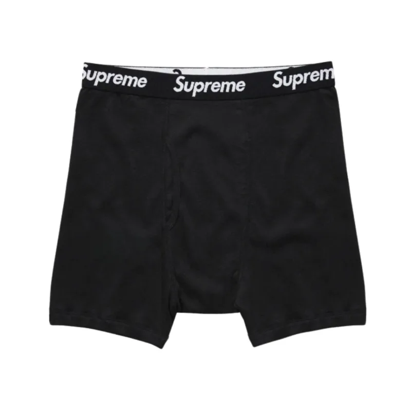 Supreme Hanes Boxer Briefs (1 Piece) Black Boxerky - S