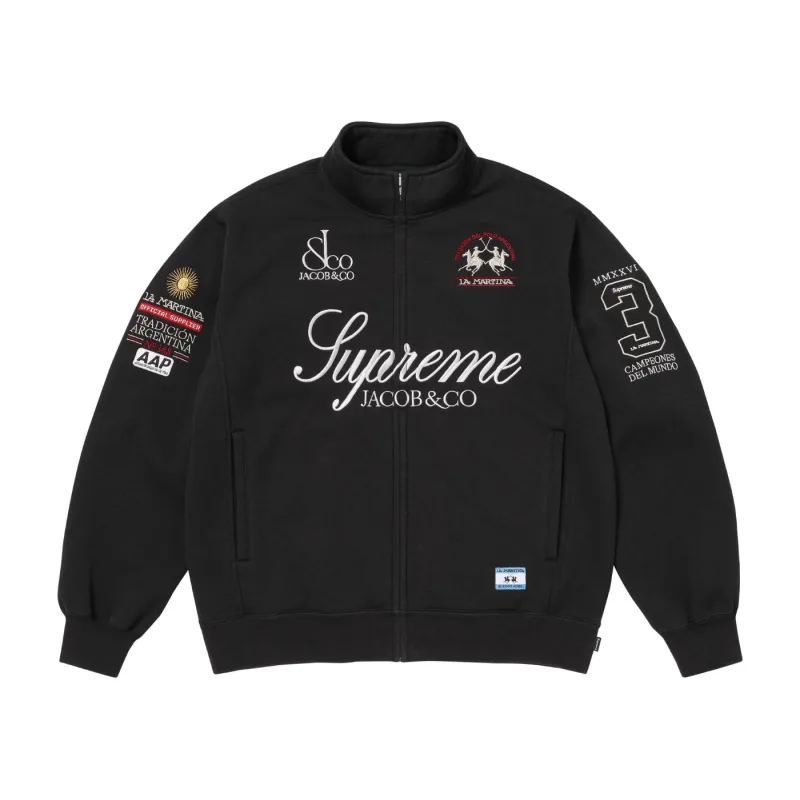 Supreme La Martina Jacob & Co Zip Up Sweatshirt Black - XXL