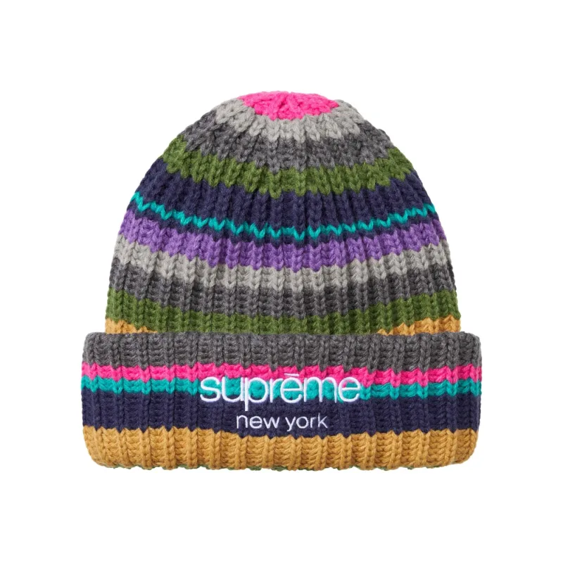 Supreme Classic Logo Chunky Ribbed Beanie (FW26) Multicolor - OS