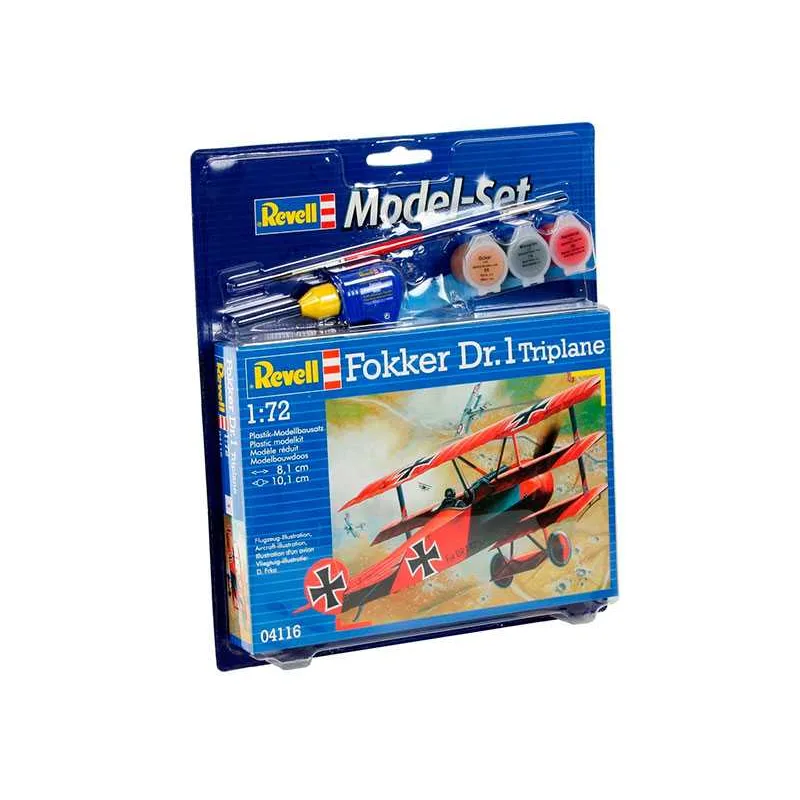 Revell ModelSet lietadlo 64116 - FOKKER DR.1 Triplane (1:72)