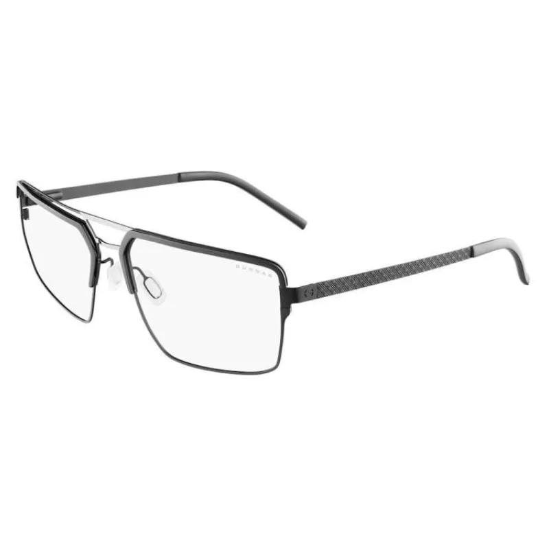 GUNNAR kancelářske/herní brýle PINNACLES ONYX-SILVER čirá skla-PRO BLF 35 GUNNAR focus (PIN-04430)
