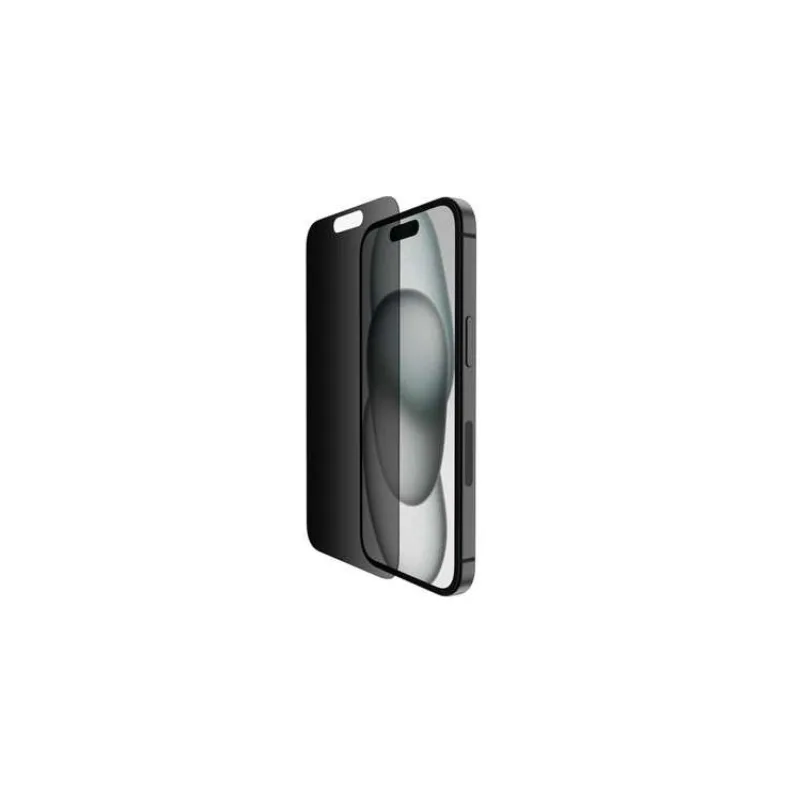 Belkin SCREENFORCE TemperedGlass Privacy Anti-Microbial ochranné privátní sklo pro iPhone 15 / 14 Pro (OVA147zz)