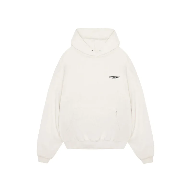 Represent Owner's Club Hoodie Flat White/Black - XS